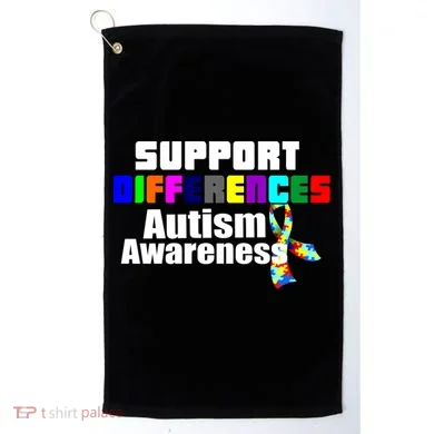 Support Differences Autism Awareness Golf Towel