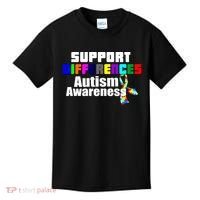 Support Differences Autism Awareness Kids T-Shirt thumb 0