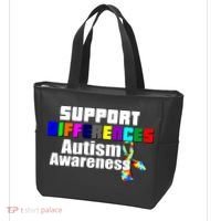 Support Differences Autism Awareness Tote Bag thumb 3