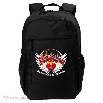 Support Educate Advocate - Autism Flames Backpack