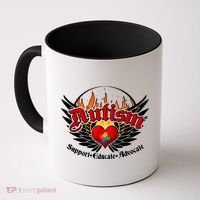 Support Educate Advocate - Autism Flames Coffee Mug thumb 0