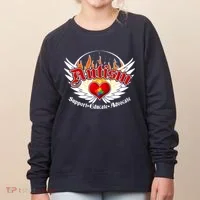 Support Educate Advocate - Autism Flames Women's Sweatshirt thumb 0