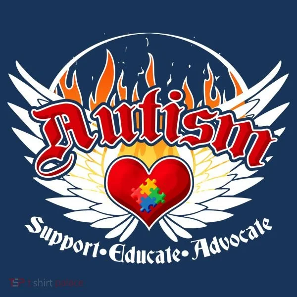 Support Educate Advocate - Autism Flames Women's Sweatshirt