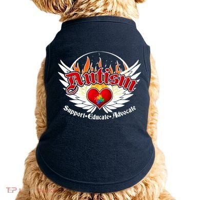 Support Educate Advocate - Autism Flames Doggie Tank