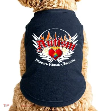 Support Educate Advocate - Autism Flames Doggie Tank