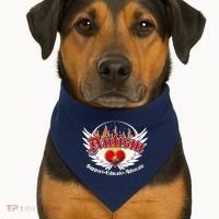 Support Educate Advocate - Autism Flames USA-Made Doggie Bandana thumb 1