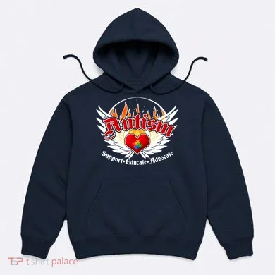 Support Educate Advocate - Autism Flames Hoodie