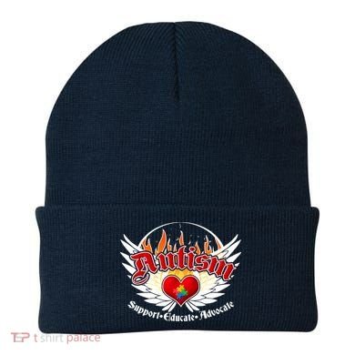 Support Educate Advocate - Autism Flames Beanie