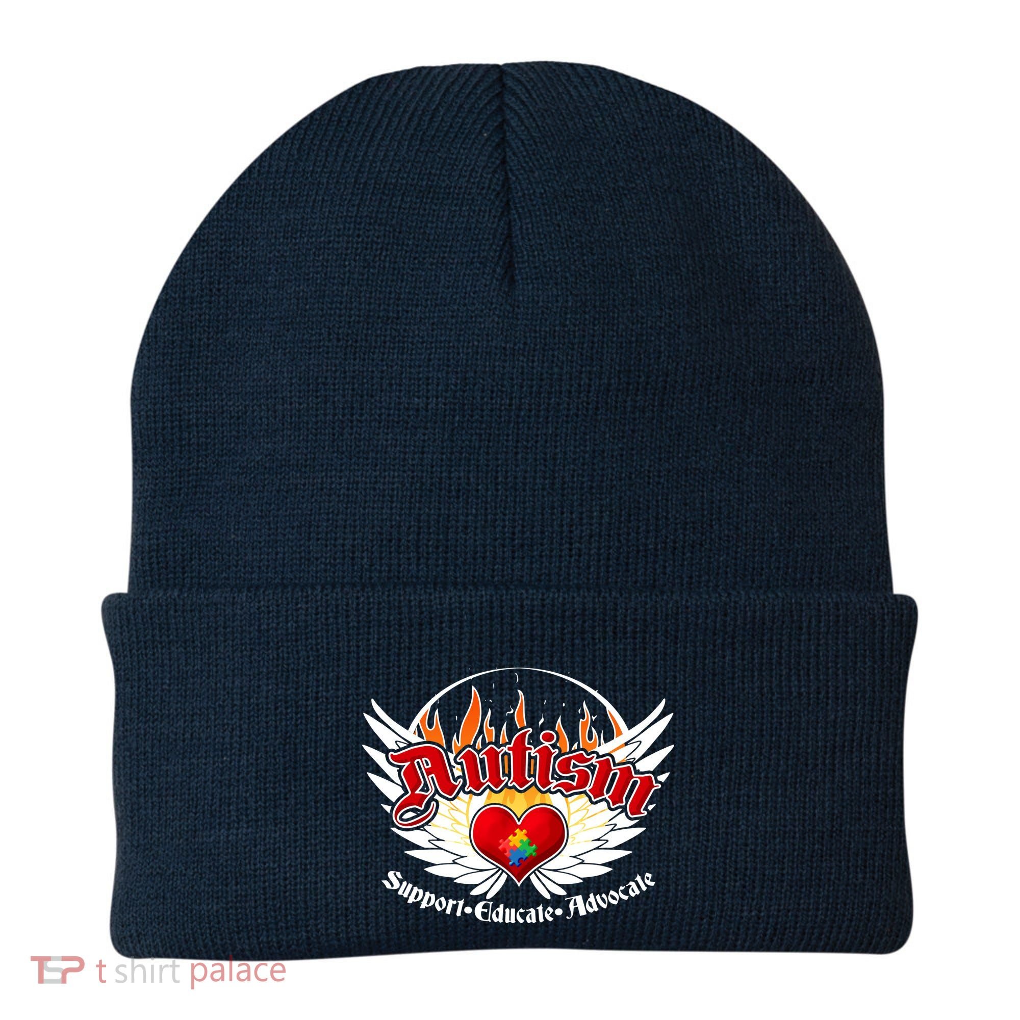 Support Educate Advocate - Autism Flames Beanie