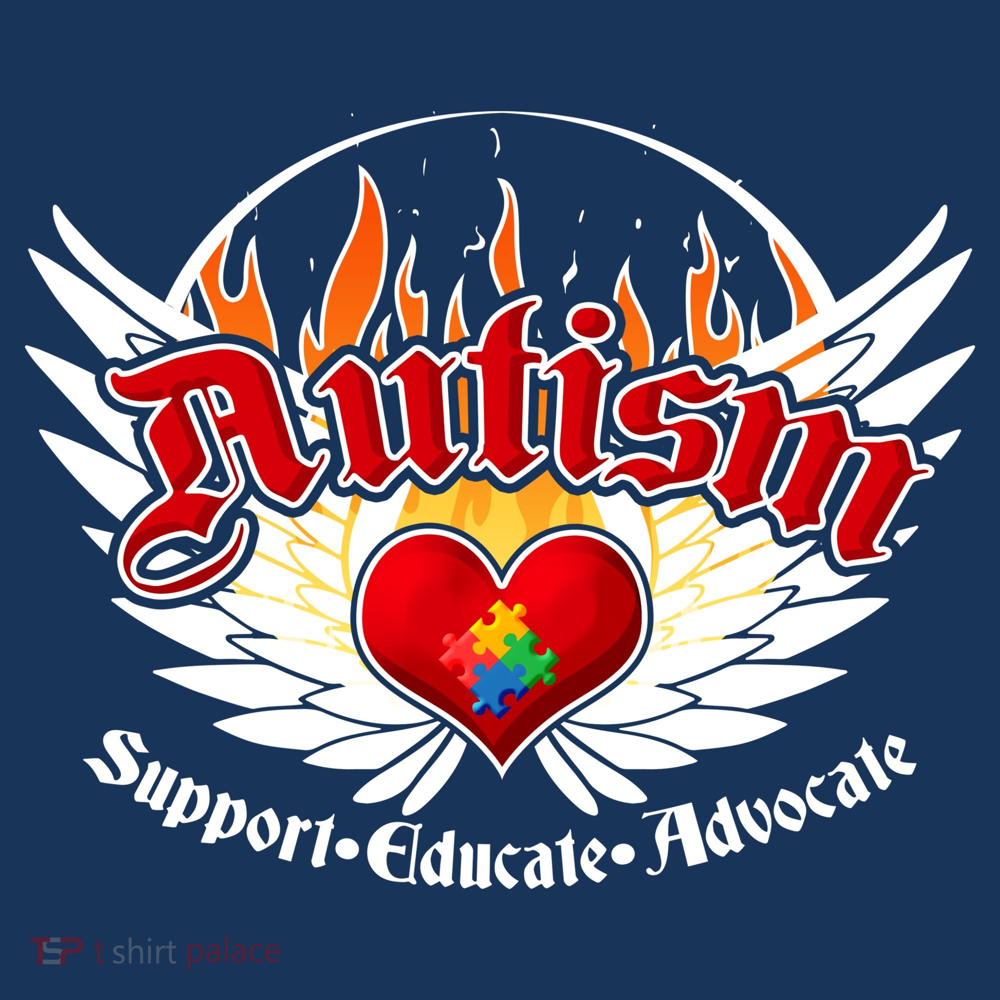 Support Educate Advocate - Autism Flames Beanie