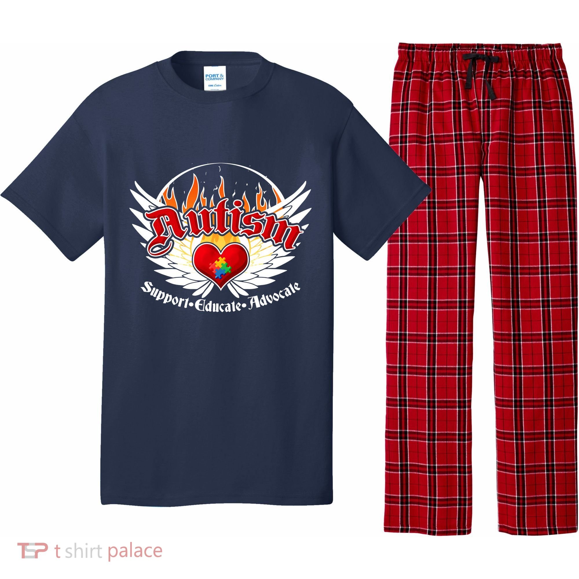 Support Educate Advocate - Autism Flames Pajama Set
