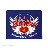 Support Educate Advocate - Autism Flames Mousepad thumb 0