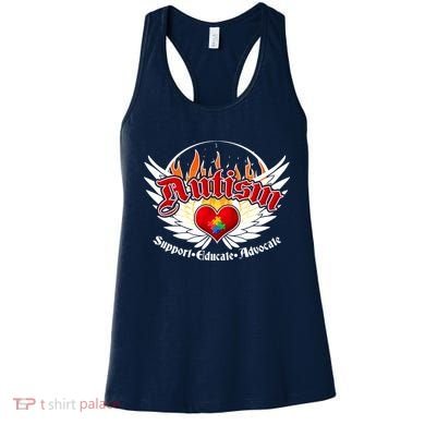 Support Educate Advocate - Autism Flames Women's Tank Top