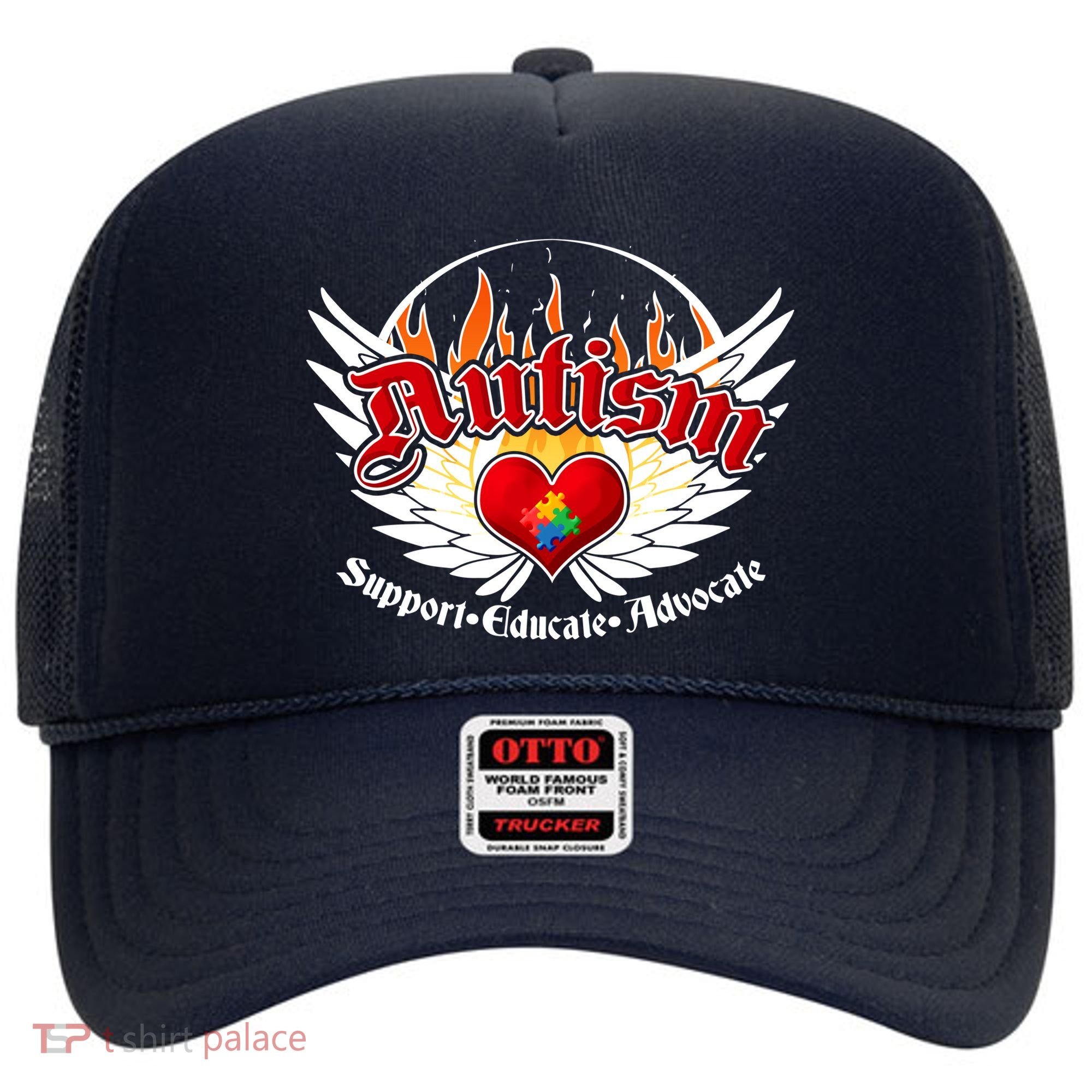 Support Educate Advocate - Autism Flames Hat