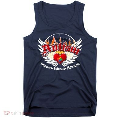 Support Educate Advocate - Autism Flames Tank Top