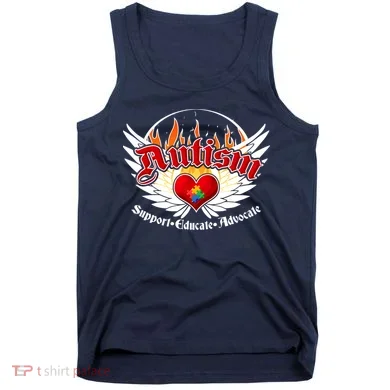 Support Educate Advocate - Autism Flames Tank Top