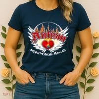 Support Educate Advocate - Autism Flames Women's T-Shirt thumb 2