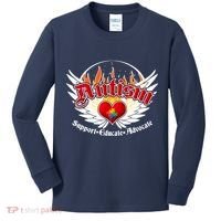 Support Educate Advocate - Autism Flames Kids Long Sleeve Shirt thumb 0