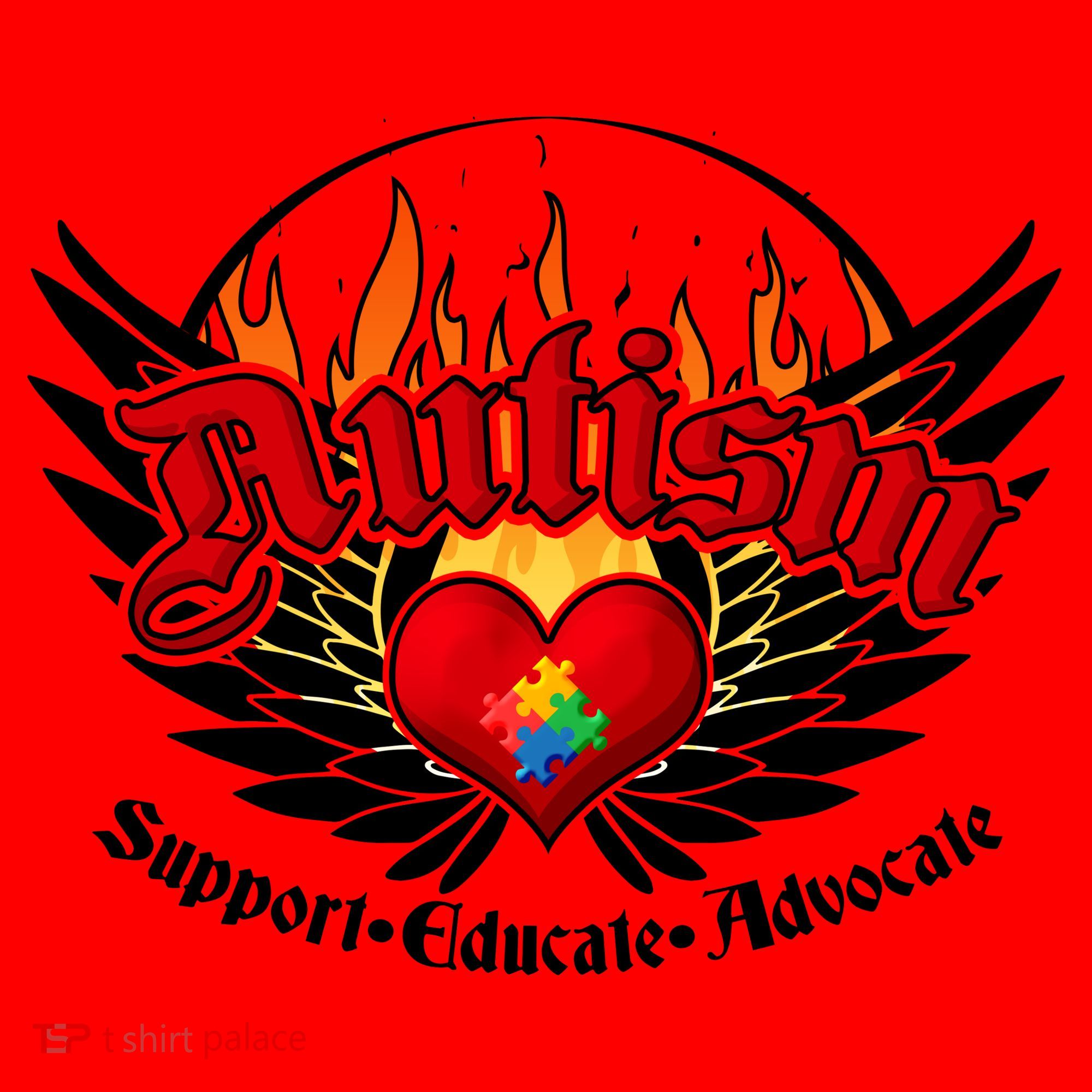 Support Educate Advocate - Autism Flames Santa Hat