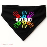 Support Educate Advocate Autism Handprint USA-Made Doggie Bandana thumb 0
