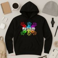 Support Educate Advocate Autism Handprint Hoodie thumb 3