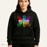 Support Educate Advocate Autism Handprint Hoodie thumb 5