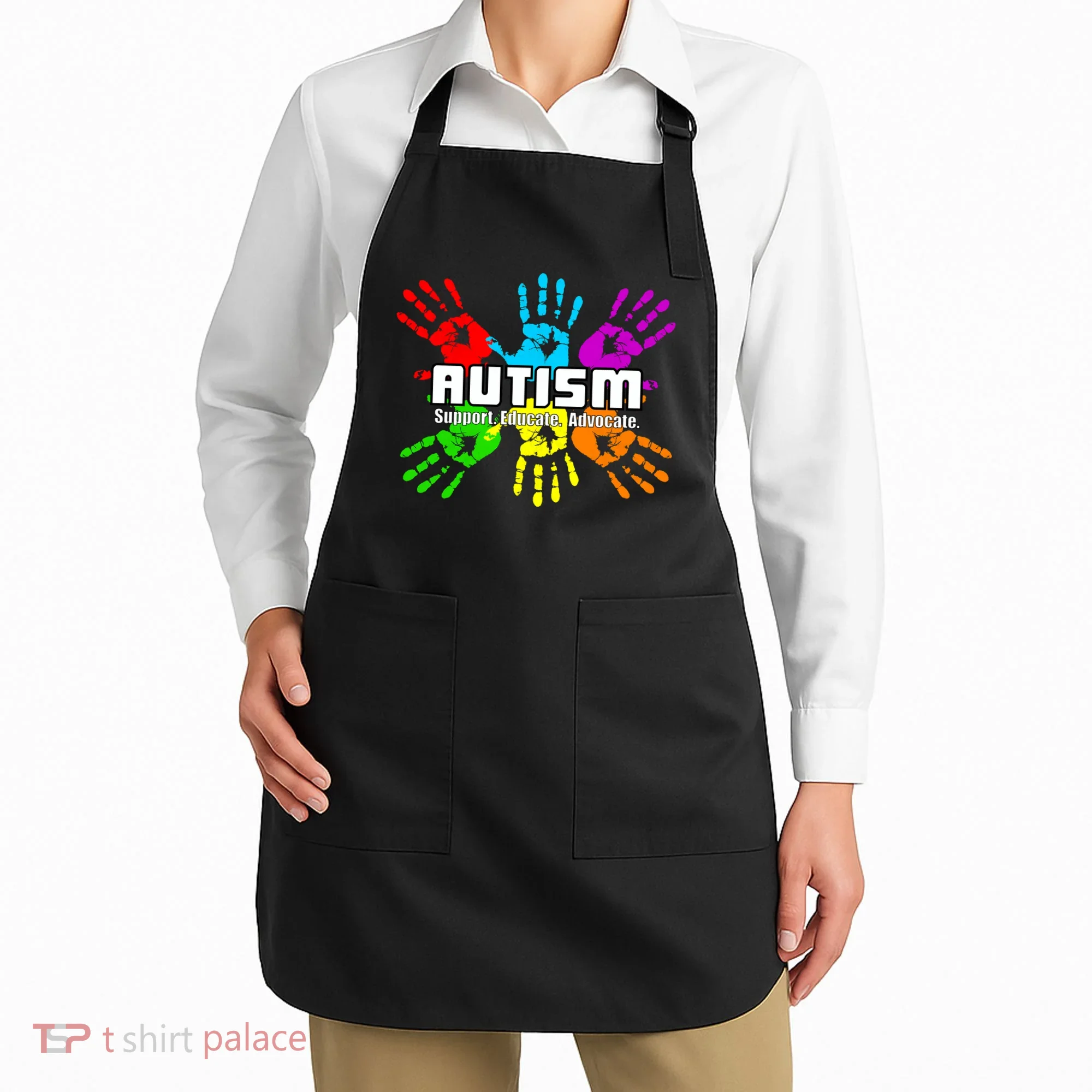 Support Educate Advocate Autism Handprint Apron