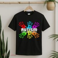 Support Educate Advocate Autism Handprint T-Shirt thumb 2