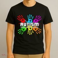 Support Educate Advocate Autism Handprint T-Shirt thumb 3