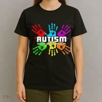 Support Educate Advocate Autism Handprint T-Shirt thumb 4