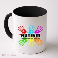 Support Educate Advocate Autism Handprint Coffee Mug thumb 0