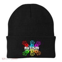 Support Educate Advocate Autism Handprint Beanie thumb 0