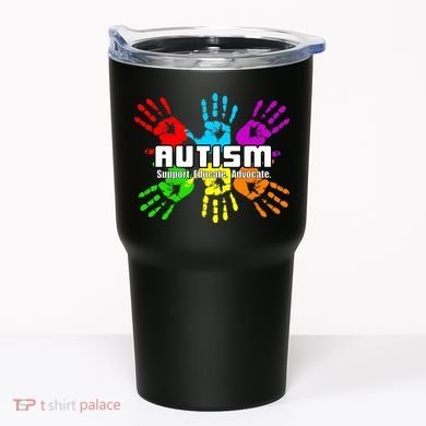 Support Educate Advocate Autism Handprint Tumbler