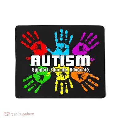 Support Educate Advocate Autism Handprint Mousepad