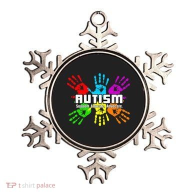 Support Educate Advocate Autism Handprint Ornament
