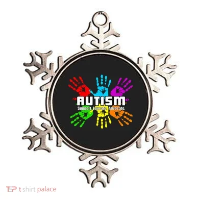 Support Educate Advocate Autism Handprint Ornament