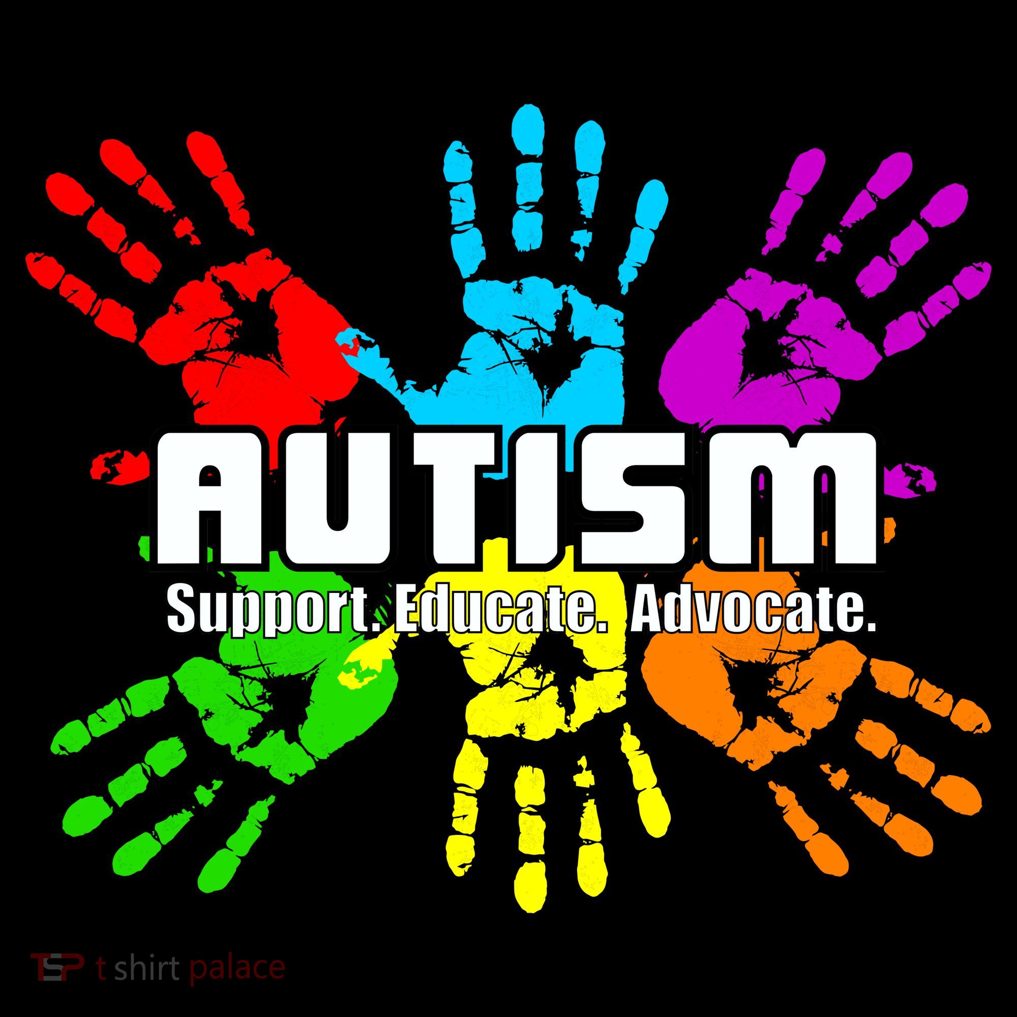 Support Educate Advocate Autism Handprint Ornament