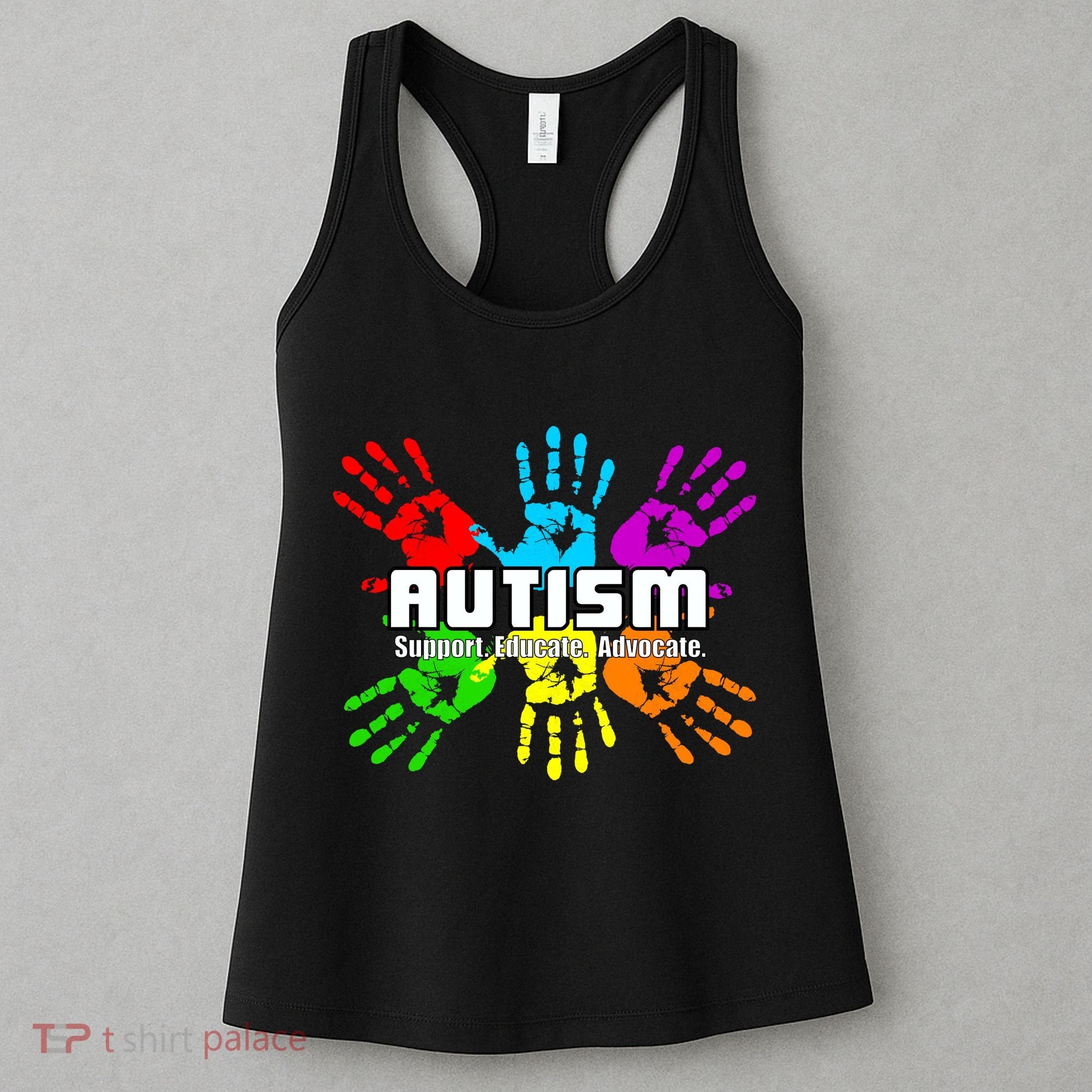 Support Educate Advocate Autism Handprint Women's Tank Top