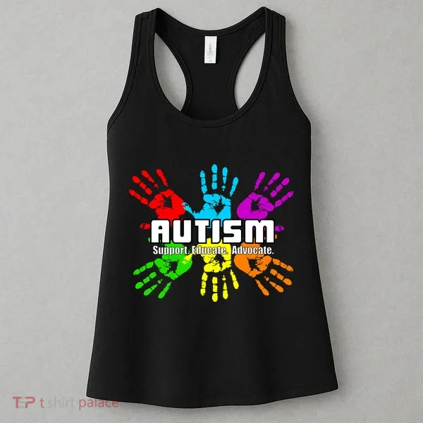 Support Educate Advocate Autism Handprint Women's Tank Top