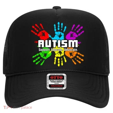 Support Educate Advocate Autism Handprint Hat
