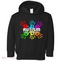 Support Educate Advocate Autism Handprint Toddler Hoodie thumb 0