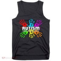 Support Educate Advocate Autism Handprint Tank Top thumb 0