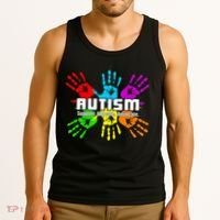 Support Educate Advocate Autism Handprint Tank Top thumb 3
