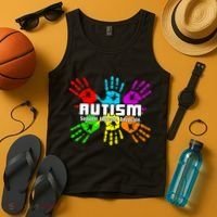 Support Educate Advocate Autism Handprint Tank Top thumb 4