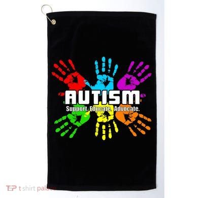Support Educate Advocate Autism Handprint Golf Towel
