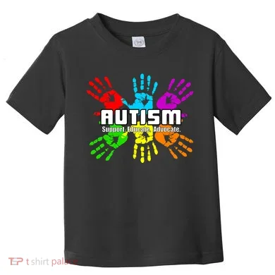 Support Educate Advocate Autism Handprint Toddler T-Shirt