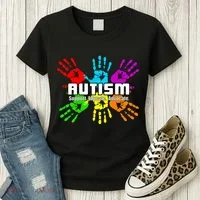 Support Educate Advocate Autism Handprint Women's T-Shirt thumb 3