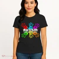 Support Educate Advocate Autism Handprint Women's T-Shirt thumb 4
