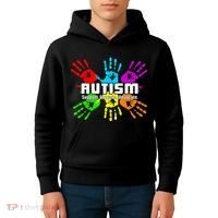 Support Educate Advocate Autism Handprint Kids Hoodie thumb 4