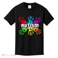 Support Educate Advocate Autism Handprint Kids T-Shirt thumb 0